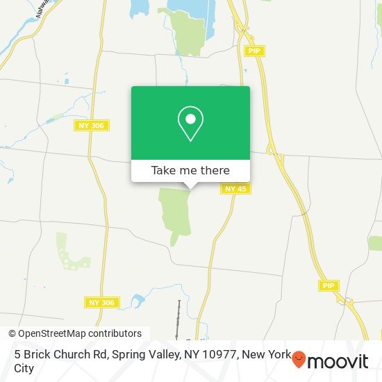 Mapa de 5 Brick Church Rd, Spring Valley, NY 10977