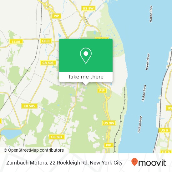 Mapa de Zumbach Motors, 22 Rockleigh Rd