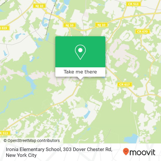 Mapa de Ironia Elementary School, 303 Dover Chester Rd