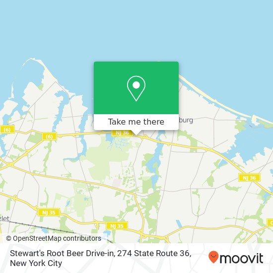 Mapa de Stewart's Root Beer Drive-in, 274 State Route 36