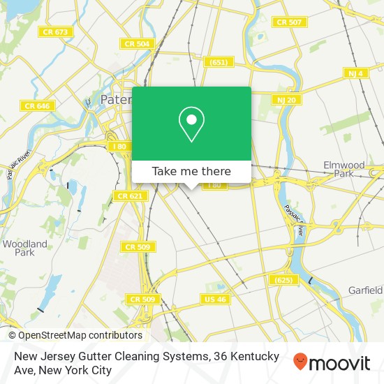 Mapa de New Jersey Gutter Cleaning Systems, 36 Kentucky Ave