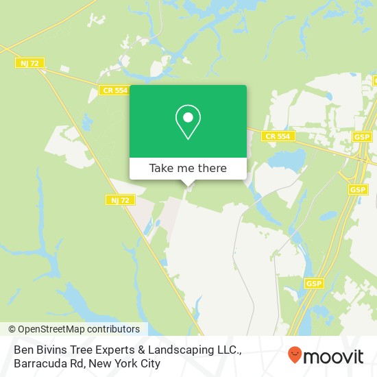 Ben Bivins Tree Experts & Landscaping LLC., Barracuda Rd map