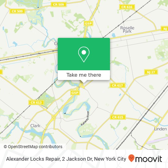 Mapa de Alexander Locks Repair, 2 Jackson Dr
