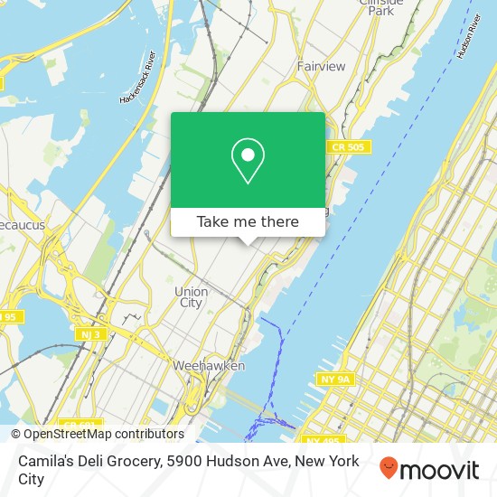 Camila's Deli Grocery, 5900 Hudson Ave map
