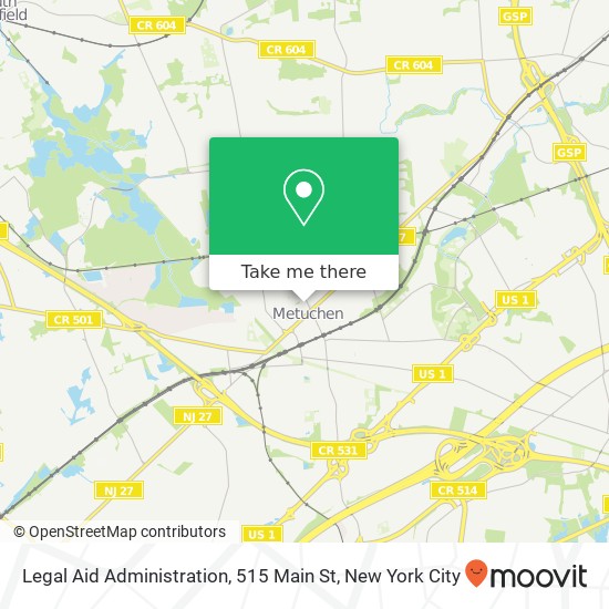 Mapa de Legal Aid Administration, 515 Main St