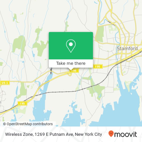 Mapa de Wireless Zone, 1269 E Putnam Ave