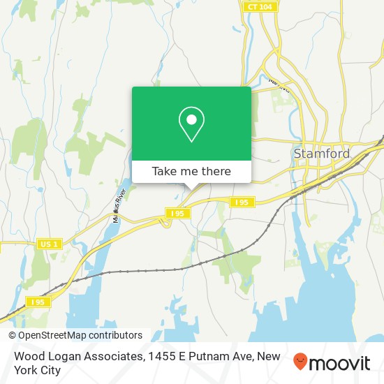 Mapa de Wood Logan Associates, 1455 E Putnam Ave