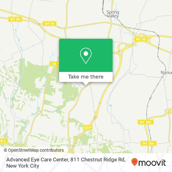 Mapa de Advanced Eye Care Center, 811 Chestnut Ridge Rd