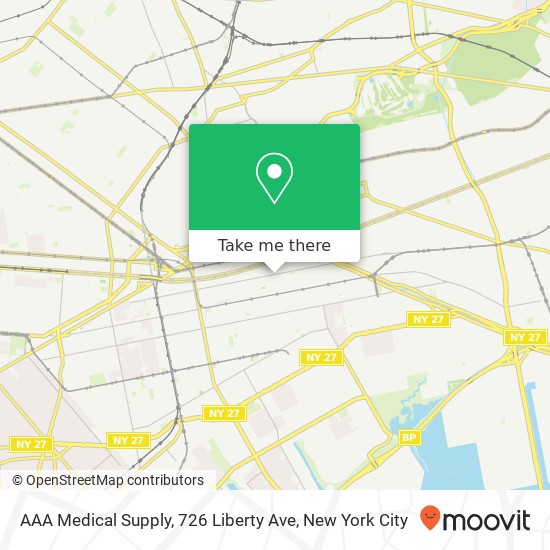 Mapa de AAA Medical Supply, 726 Liberty Ave
