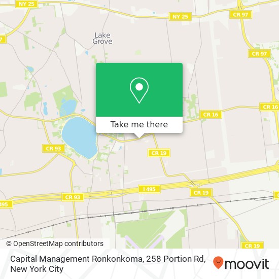 Mapa de Capital Management Ronkonkoma, 258 Portion Rd