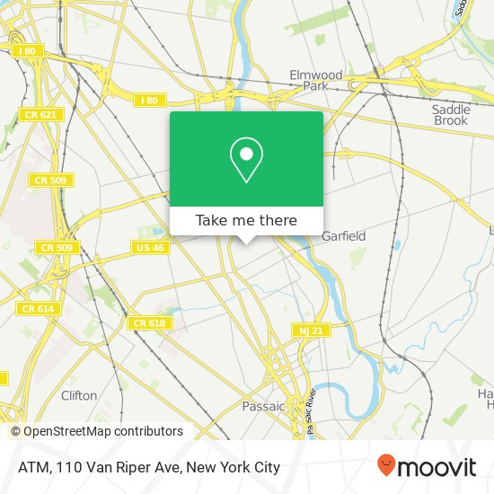 Mapa de ATM, 110 Van Riper Ave