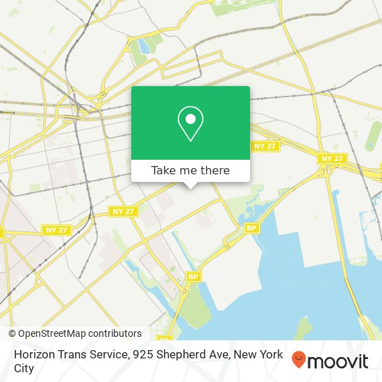 Mapa de Horizon Trans Service, 925 Shepherd Ave