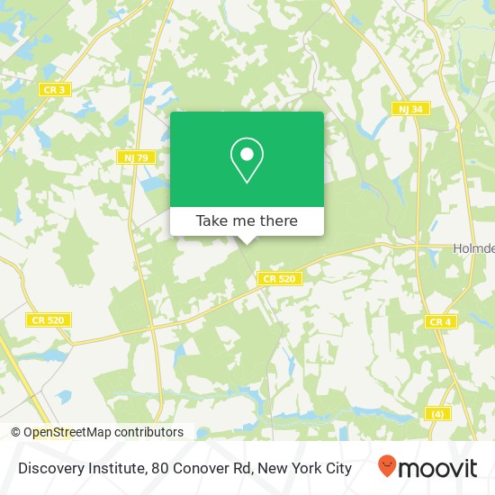 Mapa de Discovery Institute, 80 Conover Rd