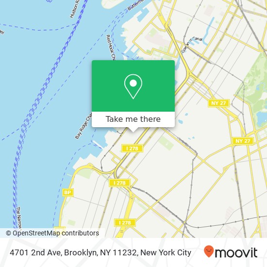 Mapa de 4701 2nd Ave, Brooklyn, NY 11232