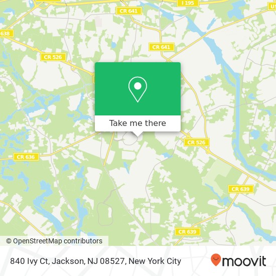 840 Ivy Ct, Jackson, NJ 08527 map