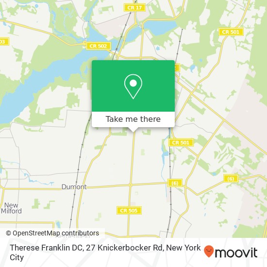 Mapa de Therese Franklin DC, 27 Knickerbocker Rd