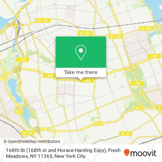 Mapa de 168th St (168th st and Horace Harding Expy), Fresh Meadows, NY 11365