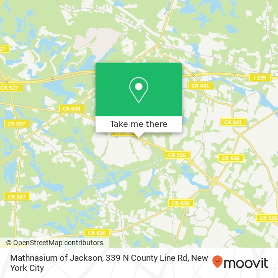 Mapa de Mathnasium of Jackson, 339 N County Line Rd