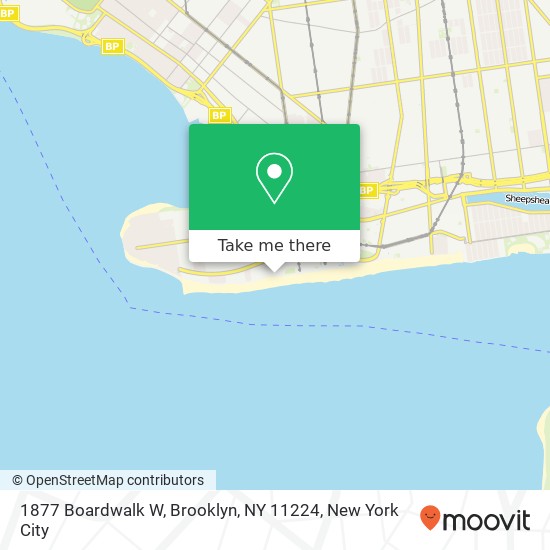 Mapa de 1877 Boardwalk W, Brooklyn, NY 11224