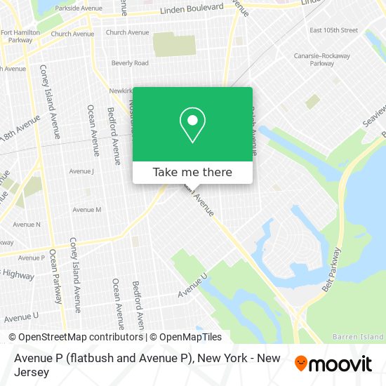 Avenue P (flatbush and Avenue P) map