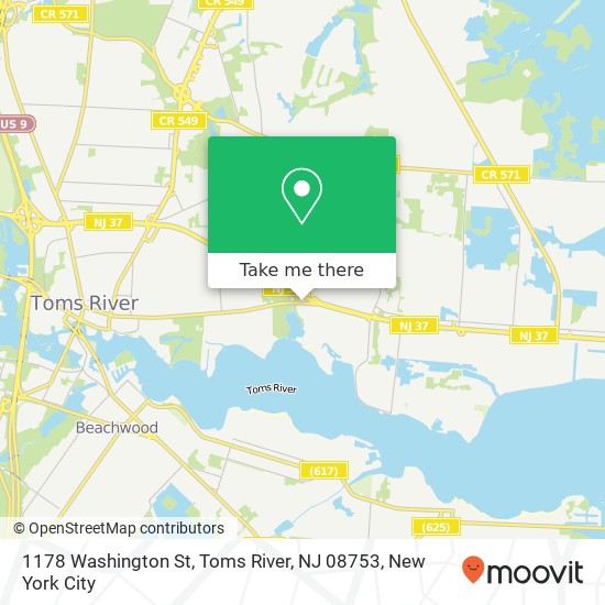 1178 Washington St, Toms River, NJ 08753 map
