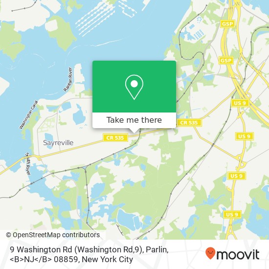 9 Washington Rd (Washington Rd,9), Parlin, <B>NJ< / B> 08859 map