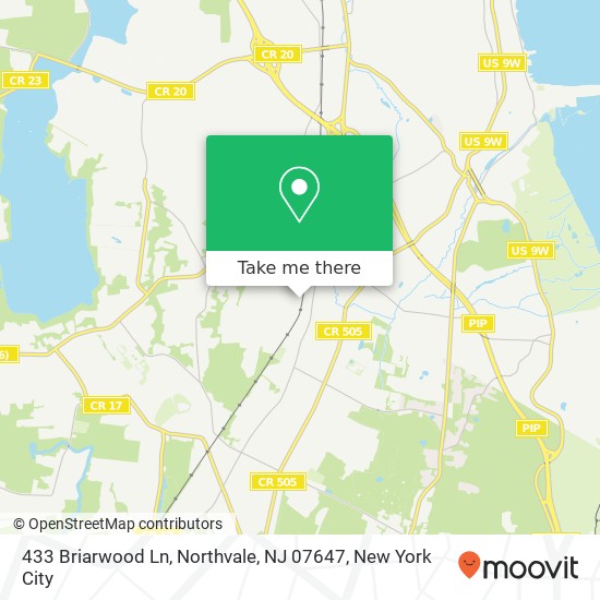 Mapa de 433 Briarwood Ln, Northvale, NJ 07647