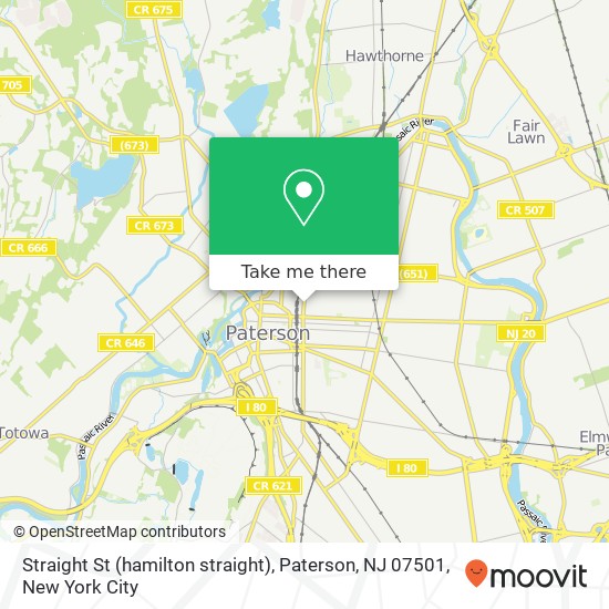 Mapa de Straight St (hamilton straight), Paterson, NJ 07501