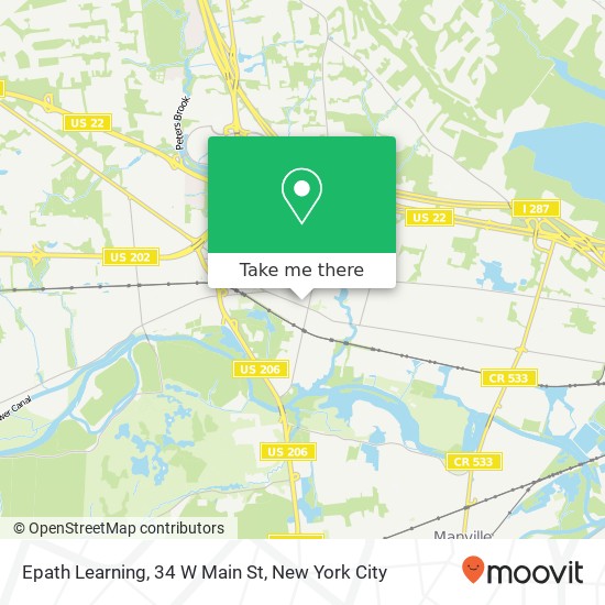 Mapa de Epath Learning, 34 W Main St