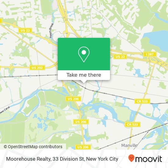 Mapa de Moorehouse Realty, 33 Division St