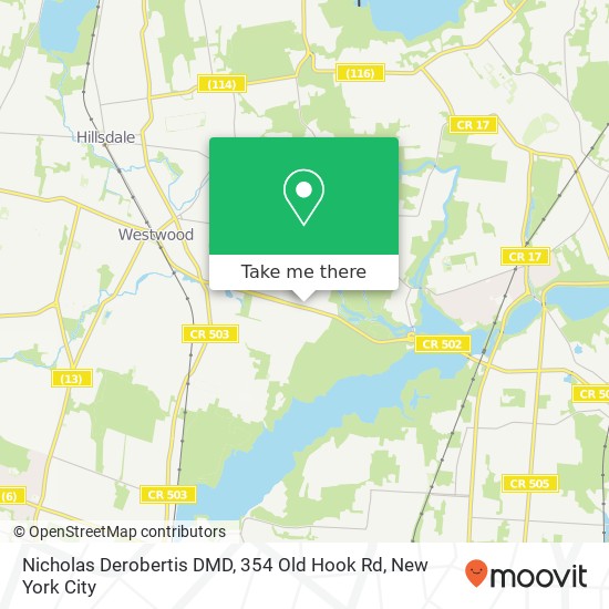 Mapa de Nicholas Derobertis DMD, 354 Old Hook Rd