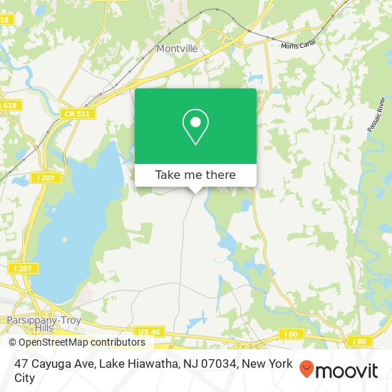 47 Cayuga Ave, Lake Hiawatha, NJ 07034 map