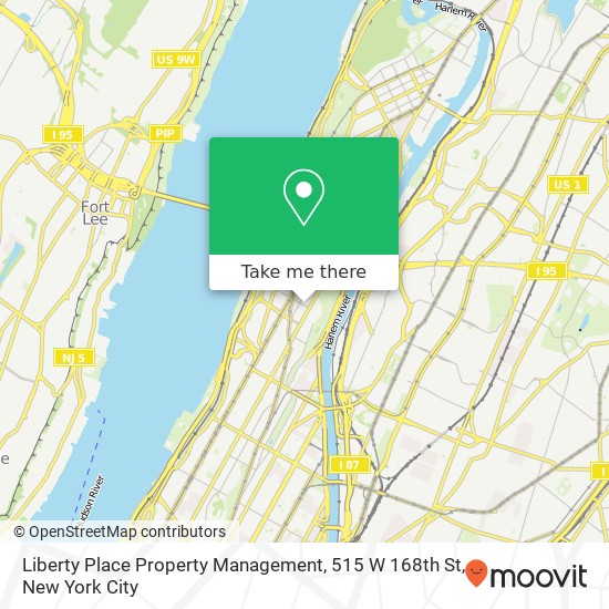 Mapa de Liberty Place Property Management, 515 W 168th St