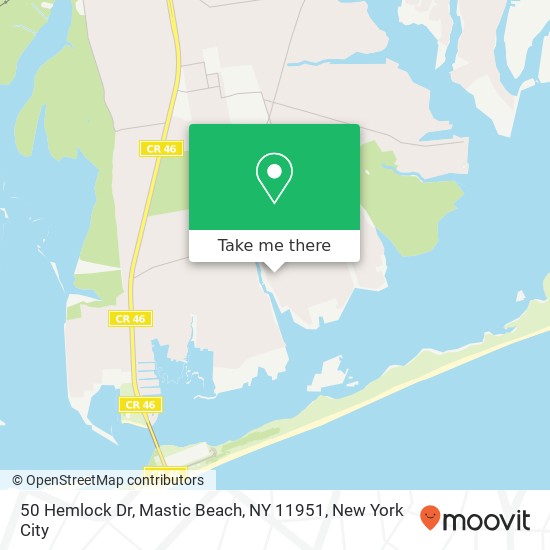 50 Hemlock Dr, Mastic Beach, NY 11951 map