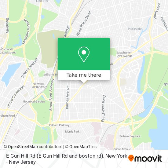 E Gun Hill Rd (E Gun Hill Rd and boston rd) map