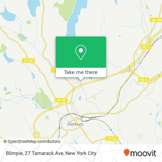 Mapa de Blimpie, 27 Tamarack Ave