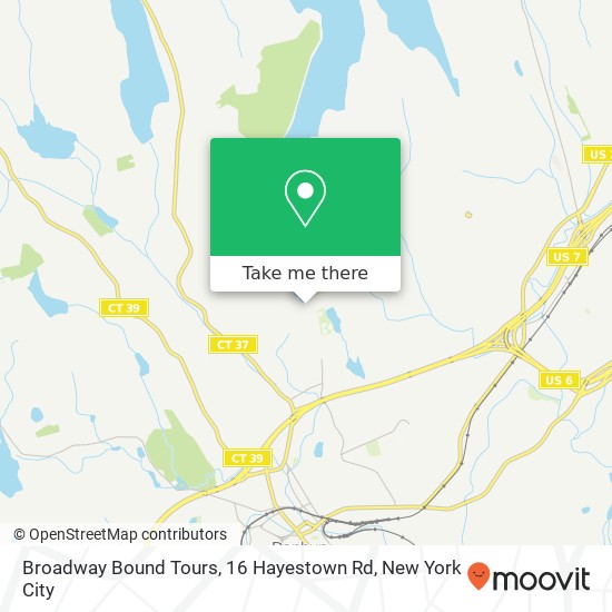 Mapa de Broadway Bound Tours, 16 Hayestown Rd