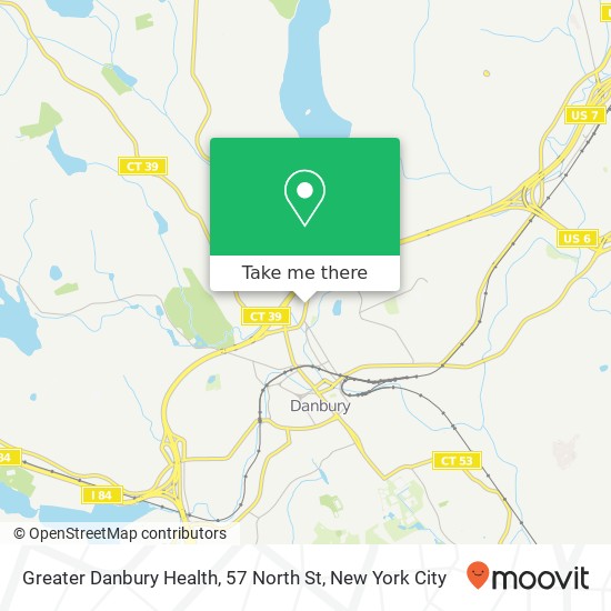 Greater Danbury Health, 57 North St map