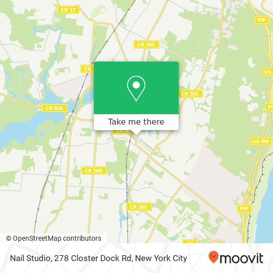 Mapa de Nail Studio, 278 Closter Dock Rd