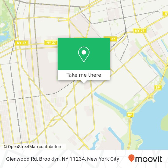 Mapa de Glenwood Rd, Brooklyn, NY 11234
