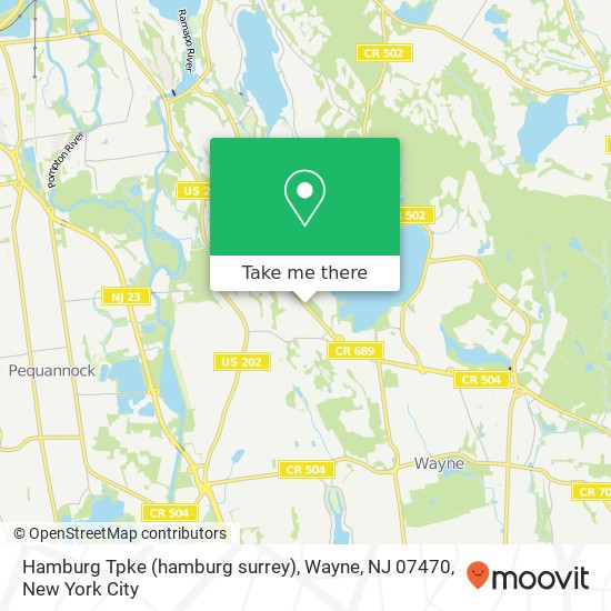 Mapa de Hamburg Tpke (hamburg surrey), Wayne, NJ 07470