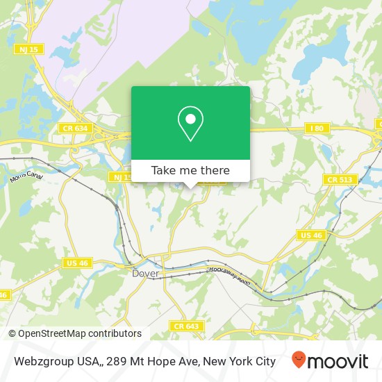 Mapa de Webzgroup USA,, 289 Mt Hope Ave