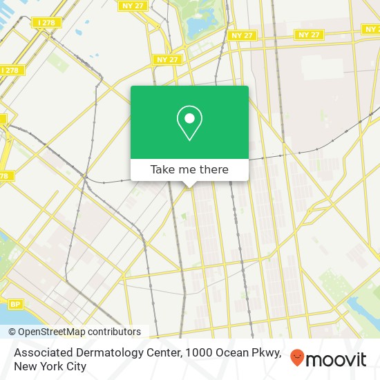Associated Dermatology Center, 1000 Ocean Pkwy map