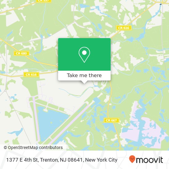 Mapa de 1377 E 4th St, Trenton, NJ 08641