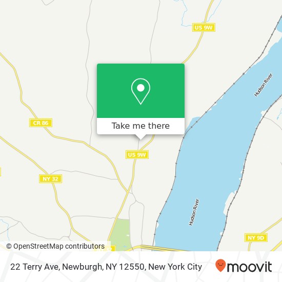 Mapa de 22 Terry Ave, Newburgh, NY 12550