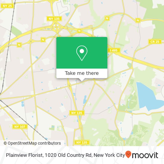 Mapa de Plainview Florist, 1020 Old Country Rd