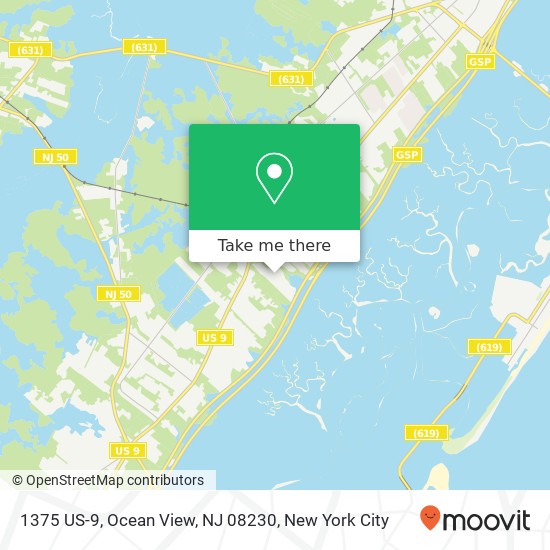 Mapa de 1375 US-9, Ocean View, NJ 08230