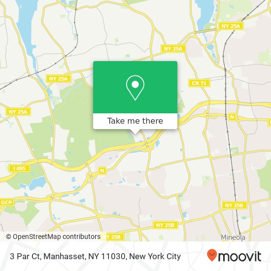 Mapa de 3 Par Ct, Manhasset, NY 11030
