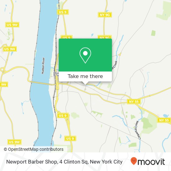 Mapa de Newport Barber Shop, 4 Clinton Sq