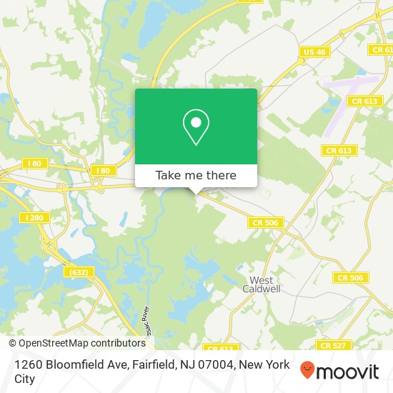 1260 Bloomfield Ave, Fairfield, NJ 07004 map